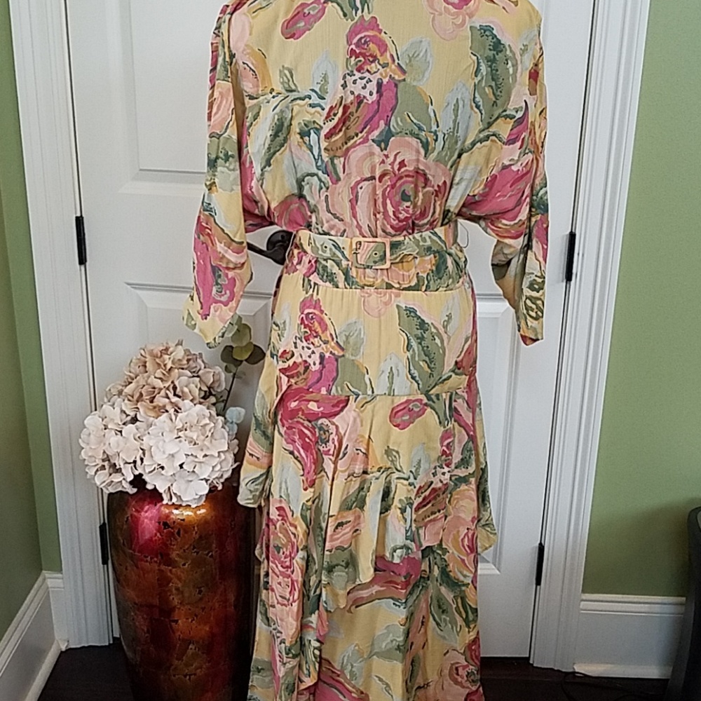VINTAGE DRESS BEAUTIFUL COLORS - Picture 2 of 2